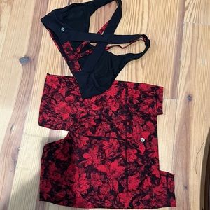 Lululemon tights and bra set.